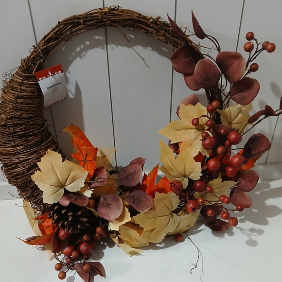 Other - Autumn Harvest Wreath with Orange Accents From Kirkland's